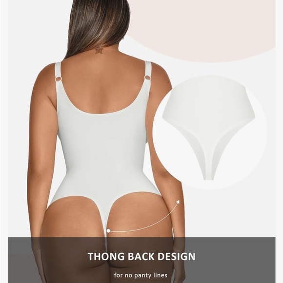 FEELINGIRL white underwire shapewear thong Bodysuit size XL NWT - Picture 3 of 6